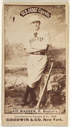Kid Madden, Pitcher, Boston, from the Old Judge series (N172) for Old Judge Cigarettes