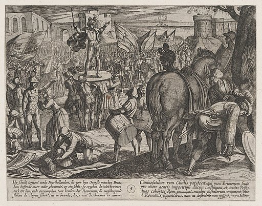 Plate 5: Bruno Appointed Leader of the Caninefates, from "The War of the Romans Against the Batavians" (Romanorvm et Batavorvm societas)