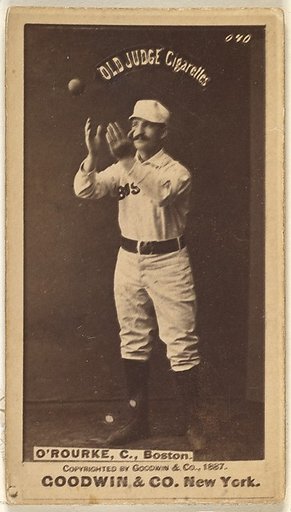 O'Rourke, Catcher, Boston, from the Old Judge series (N172) for Old Judge Cigarettes