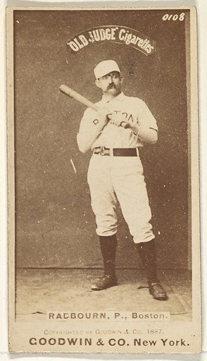 Radbourn, Pitcher, Boston, from the Old Judge series (N172) for Old Judge Cigarettes