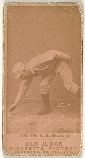Smith, Shortstop, Boston, from the Old Judge series (N172) for Old Judge Cigarettes