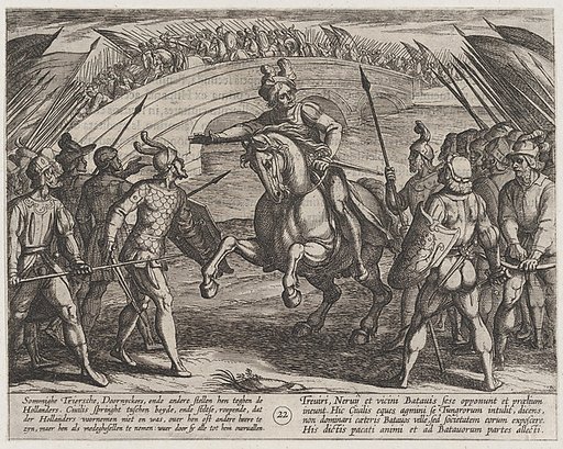 Plate 22: Civilis Separates German and Dutch Troops, from "The War of the Romans Against the Batavians" (Romanorvm et Batavorvm societas)