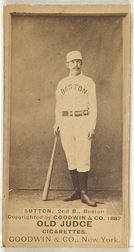 Sutton, 2nd Base, Boston, from the Old Judge series (N172) for Old Judge Cigarettes
