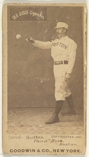 Sutton, 3rd Base, Boston, from the Old Judge series (N172) for Old Judge Cigarettes