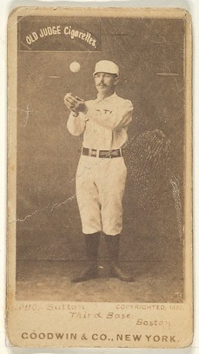 Sutton, 3rd Base, Boston, from the Old Judge series (N172) for Old Judge Cigarettes