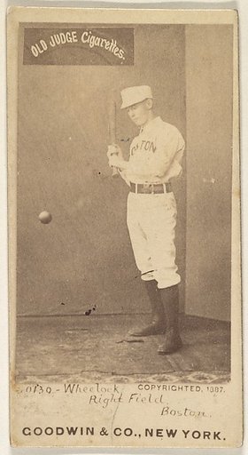 Wheelock, Right Field, Boston, from the Old Judge series (N172) for Old Judge Cigarettes