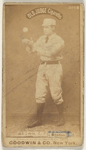 Brown, Center Field, Boston, from the Old Judge series (N172) for Old Judge Cigarettes