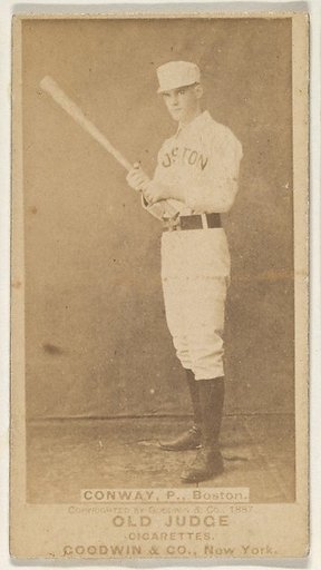 Conway, Pitcher, Boston, from the Old Judge series (N172) for Old Judge Cigarettes