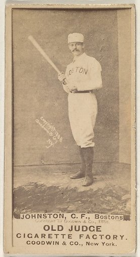 Johnston, Center Field, Boston, from the Old Judge series (N172) for Old Judge Cigarettes