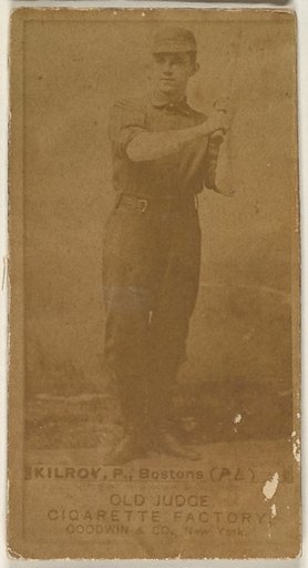 Kilroy, Pitcher, Boston, from the Old Judge series (N172) for Old Judge Cigarettes
