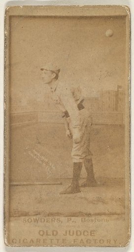 Sowders, Pitcher, Boston, from the Old Judge series (N172) for Old Judge Cigarettes