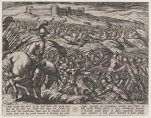 Plate 29: Civilis Floods the Land by Defensively Breaking the Dikes, from "The War of the Romans Against the Batavians" (Romanorvm et Batavorvm societas)