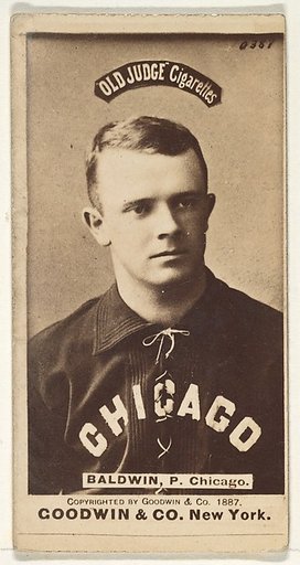 Baldwin, Pitcher, Chicago, from the Old Judge series (N172) for Old Judge Cigarettes