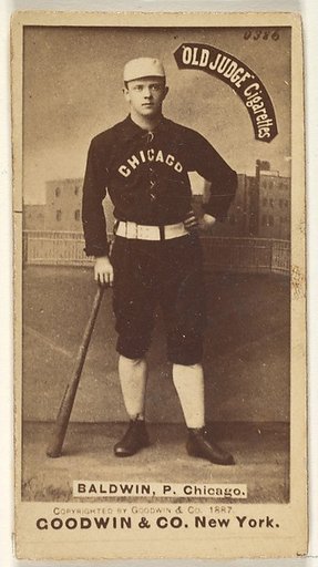 Baldwin, Pitcher, Chicago, from the Old Judge series (N172) for Old Judge Cigarettes