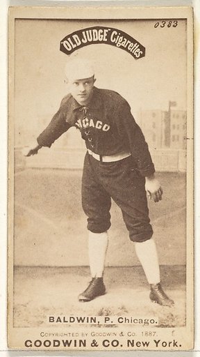 Baldwin, Pitcher, Chicago, from the Old Judge series (N172) for Old Judge Cigarettes