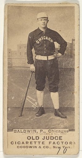 Baldwin, Pitcher, Chicago, from the Old Judge series (N172) for Old Judge Cigarettes