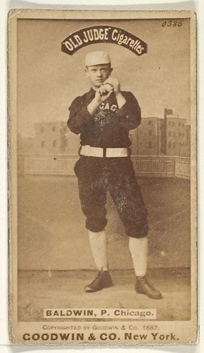 Baldwin, Pitcher, Chicago, from the Old Judge series (N172) for Old Judge Cigarettes