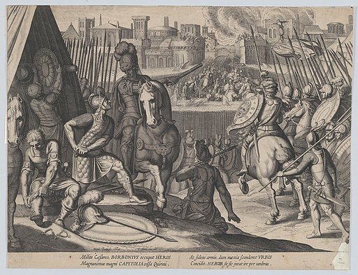 Plate 2: The city of Rome taken by Constable of Bourbon, from "The Triumphs of Charles V"