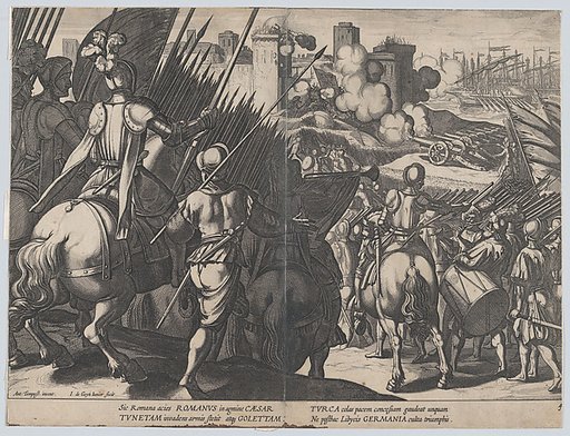 Plate 4: The victory of Goleta, near Tunis, from "Triumphs of Charles V"