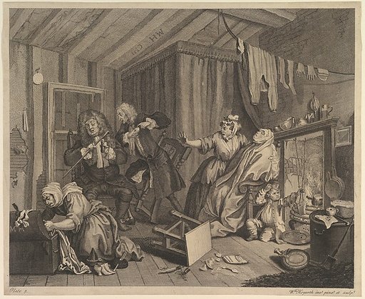 A Harlot's Progress, Plate 5