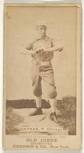 Brynan, Pitcher, Chicago, from the Old Judge series (N172) for Old Judge Cigarettes