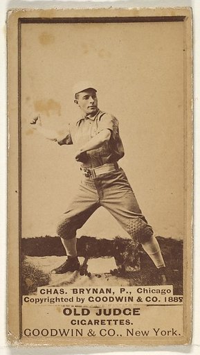 Chas. Brynan, Pitcher, Chicago, from the Old Judge series (N172) for Old Judge Cigarettes