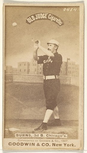 T.C. Burns, 3rd Base, Chicago, from the Old Judge series (N172) for Old Judge Cigarettes