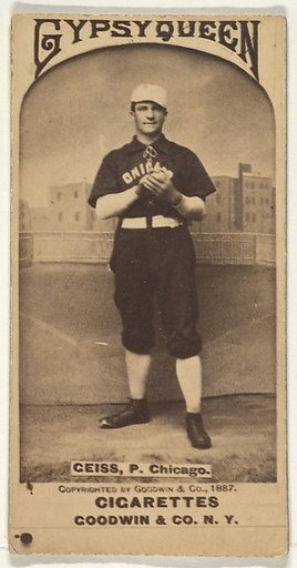 Ceiss, Pitcher, Chicago, from the Old Judge series (N172) for Old Judge and Gypsy Queen Cigarettes
