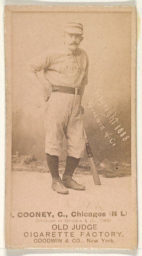 Cooney, Catcher, Chicago, from the Old Judge series (N172) for Old Judge Cigarettes