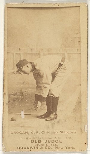 Crocan, Center Field, Chicago, from the Old Judge series (N172) for Old Judge Cigarettes