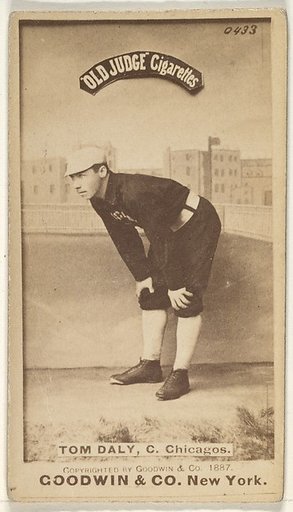 Tom Daly, Catcher, Chicago, from the Old Judge series (N172) for Old Judge Cigarettes