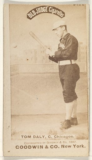Tom Daly, Catcher, Chicago, from the Old Judge series (N172) for Old Judge Cigarettes