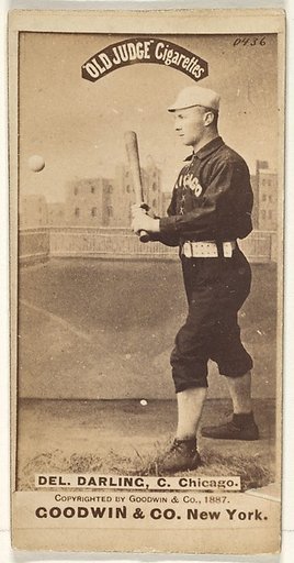 Dell Darling, Catcher, Chicago, from the Old Judge series (N172) for Old Judge Cigarettes