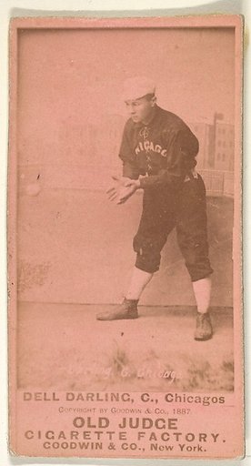 Dell Darling, Catcher, Chicago, from the Old Judge series (N172) for Old Judge Cigarettes