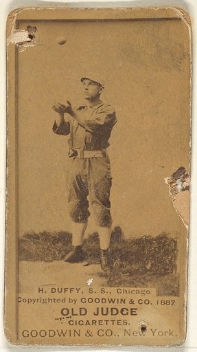 Hugh Duffy, Shortstop, Chicago, from the Old Judge series (N172) for Old Judge Cigarettes