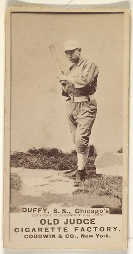 Hugh Duffy, Shortstop, Chicago, from the Old Judge series (N172) for Old Judge Cigarettes