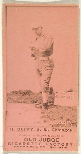 Hugh Duffy, Shortstop, Chicago, from the Old Judge series (N172) for Old Judge Cigarettes