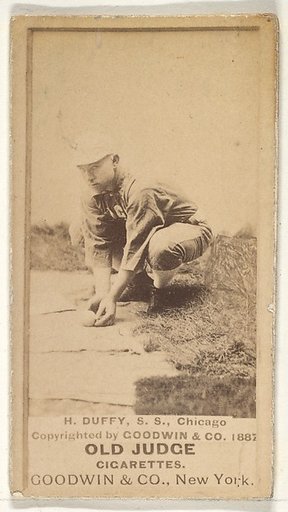 Hugh Duffy, Shortstop, Chicago, from the Old Judge series (N172) for Old Judge Cigarettes