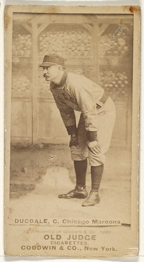 Dan Dugdale, Catcher, Chicago, from the Old Judge series (N172) for Old Judge Cigarettes