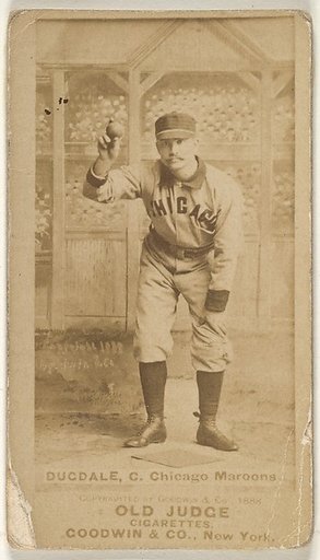 Dan Dugdale, Catcher, Chicago, from the Old Judge series (N172) for Old Judge Cigarettes