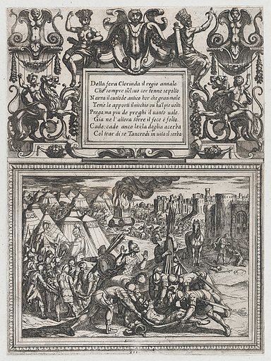 Plate 12: Illustration to Canto XII, from Torquato Tasso's "Gerusalemme liberata III"