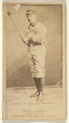 Dunn, Pitcher, Chicago, from the Old Judge series (N172) for Old Judge Cigarettes