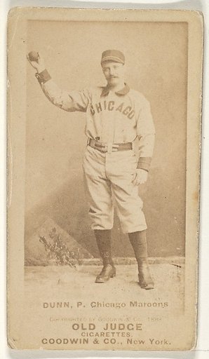 Dunn, Pitcher, Chicago, from the Old Judge series (N172) for Old Judge Cigarettes