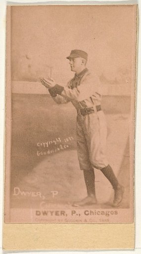Dwyer, Pitcher, Chicago, from the Old Judge series (N172) for Old Judge Cigarettes