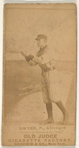 Dwyer, Pitcher, Chicago, from the Old Judge series (N172) for Old Judge Cigarettes