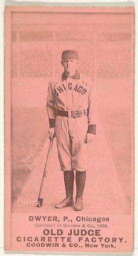 Dwyer, Pitcher, Chicago, from the Old Judge series (N172) for Old Judge Cigarettes