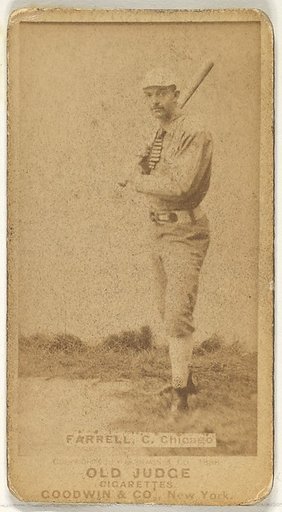 Charles Andrew "Duke" Farrell, Catcher, Chicago, from the Old Judge series (N172) for Old Judge Cigarettes