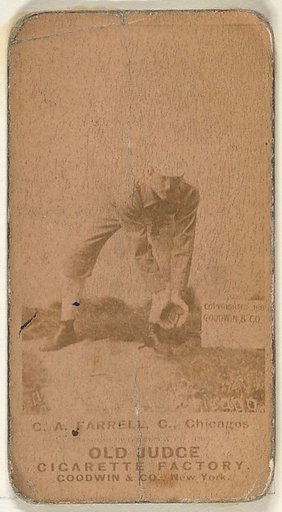 Charles Andrew "Duke" Farrell, Catcher, Chicago, from the Old Judge series (N172) for Old Judge Cigarettes