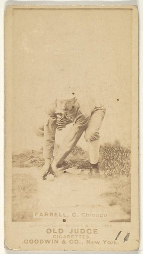 Charles Andrew "Duke" Farrell, Catcher, Chicago, from the Old Judge series (N172) for Old Judge Cigarettes