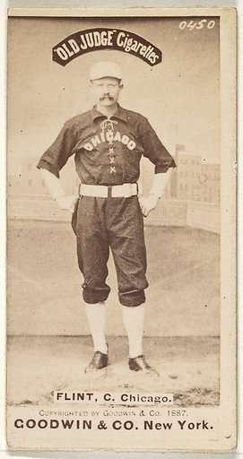 Frank Sylvester "Silver" Flint, Catcher, Chicago, from the Old Judge series (N172) for Old Judge Cigarettes